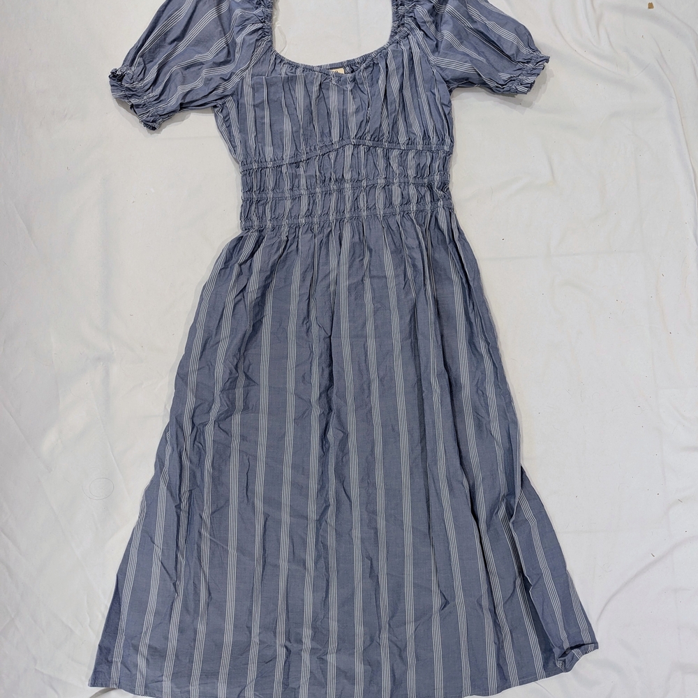 a.n.a Blue and White Striped Dress